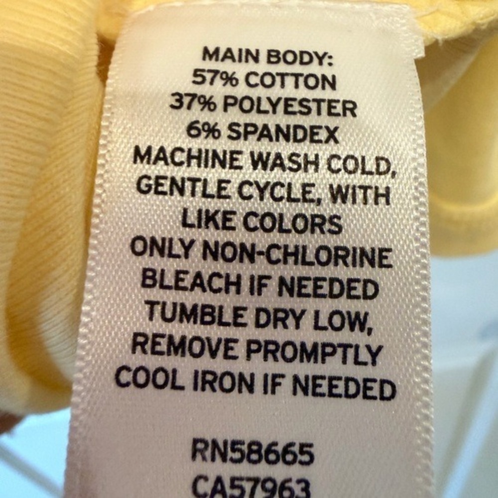 Abound Yellow Mellow Cropped T Shirt Tee Top XL Cotton Blend - Picture 7 of 7